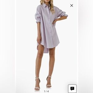 English Factory - Classic Collar Shirtdress in Lavender